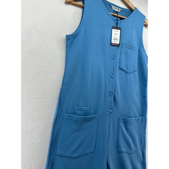 Smash & Tess Louisa Romper Jumpsuit Size S Parisian Blue Front Pockets Buttons - Picture 7 of 16